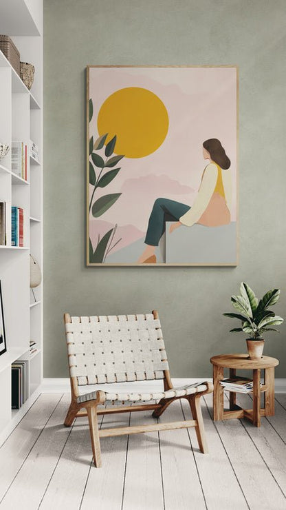 Nowoczesny plakat boho w stylu lat 50
