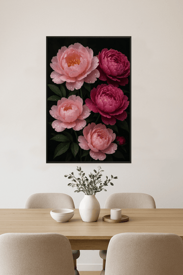 Różowa Piwonia - Sztuka Kwiatowa - CasaNookDecor