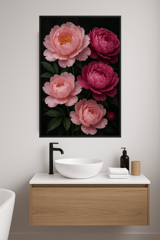 Różowa Piwonia - Sztuka Kwiatowa - CasaNookDecor