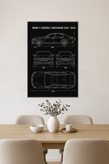 Rysunek Limuzyny BMW Serii 5 G30 2020 - CasaNookDecor