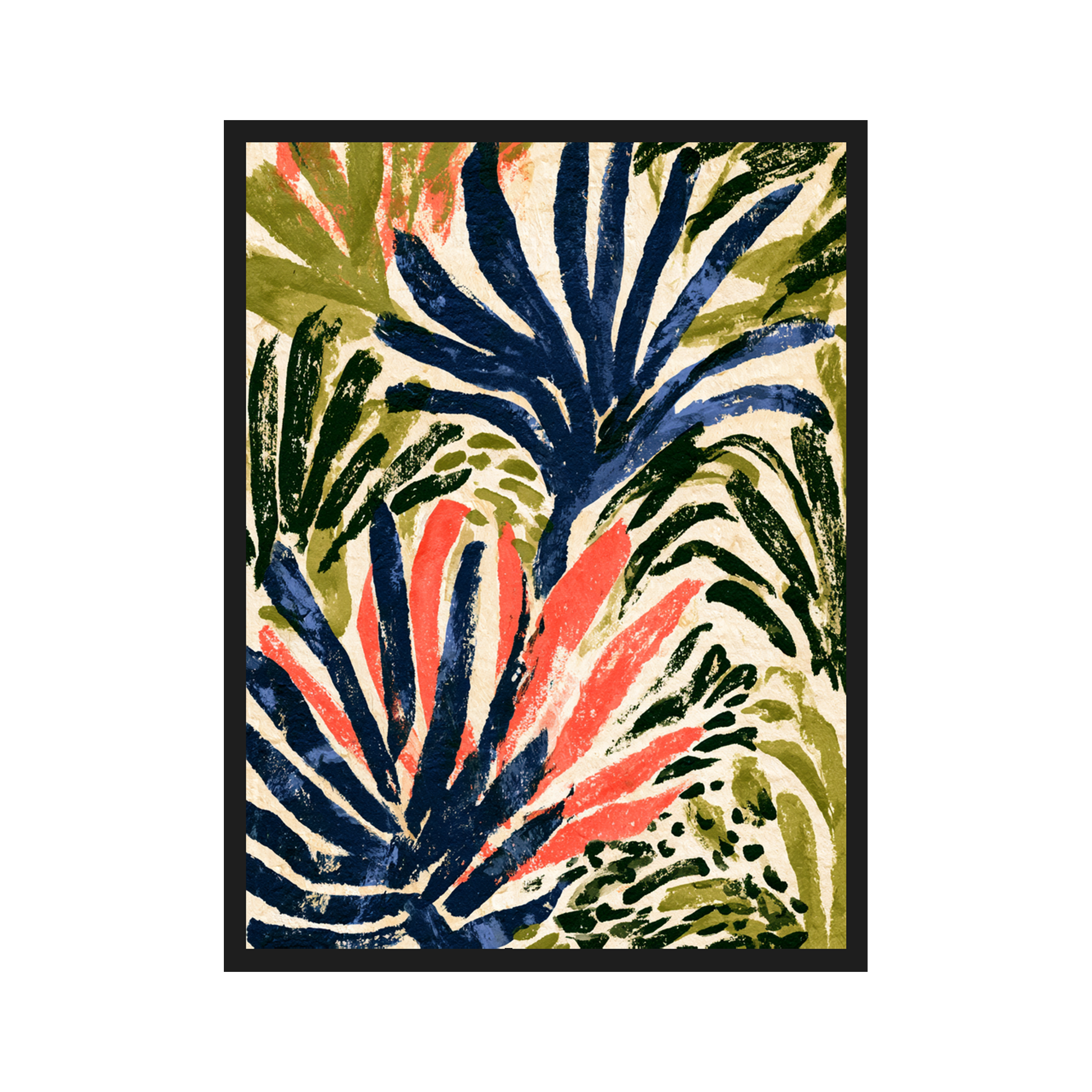 Organic Cut-Outs I art print in a black frame