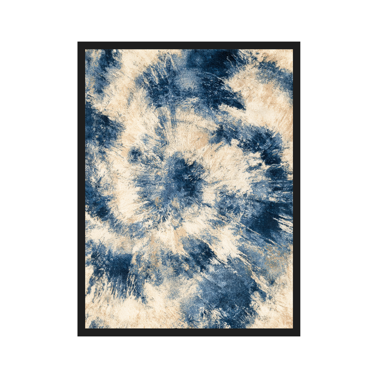 Indigo Batik I art print in a black frame – plakat na ścianę