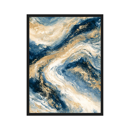 Ink Marble I art print in a black frame