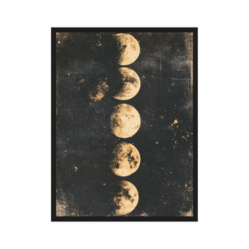 Moon Phases I art print in a black frame – plakat na ścianę