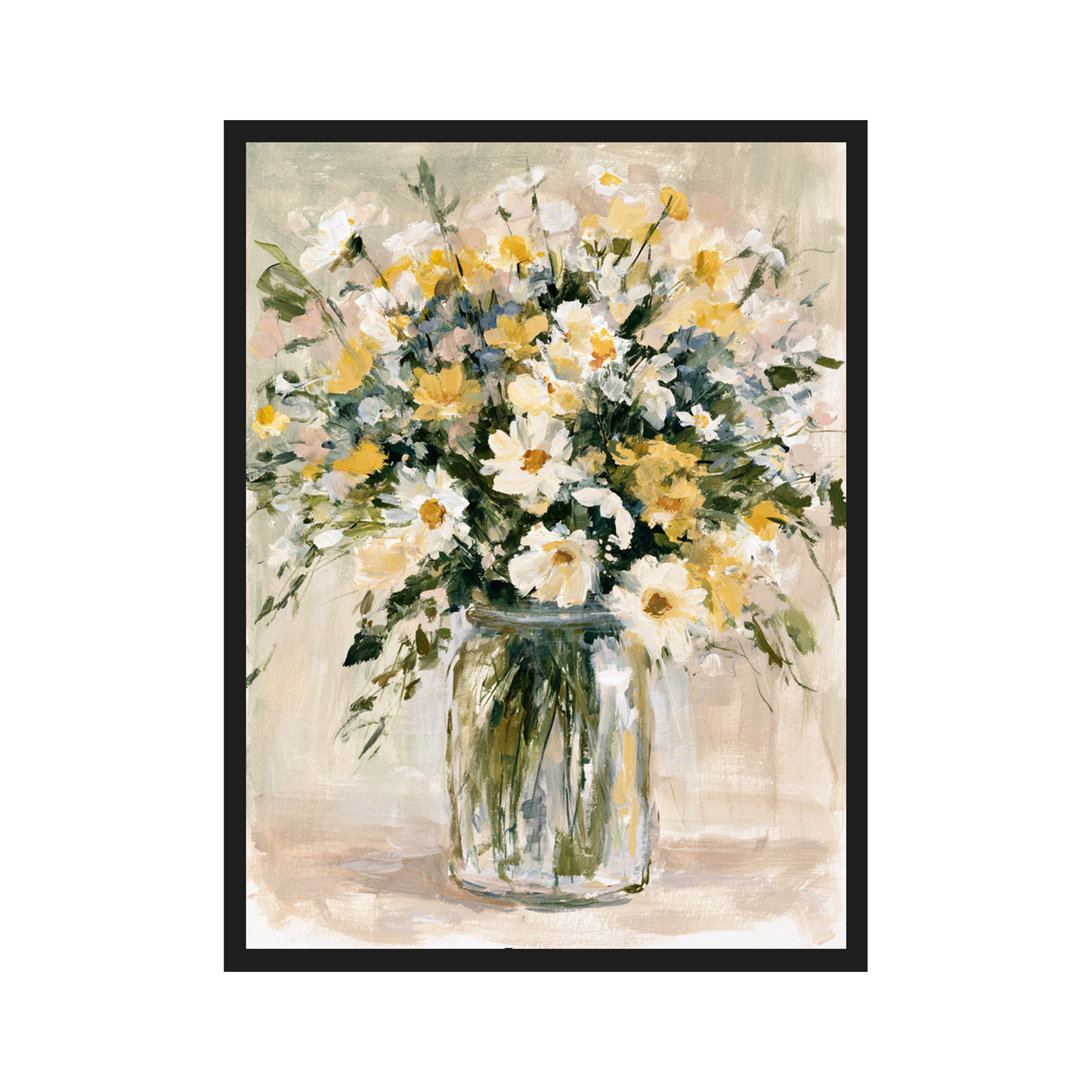 Wildflower Bouquets I art print in a black frame – plakat na ścianę