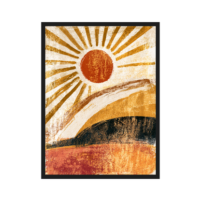 Golden Arches I art print in a black frame