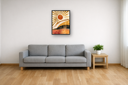 Golden Arches I framed poster in a living room