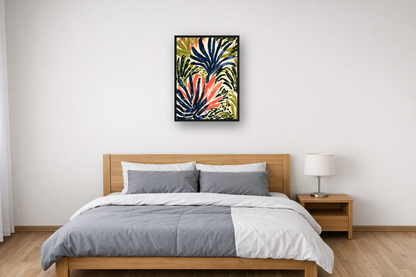 Organic Cut-Outs I framed poster in a bedroom