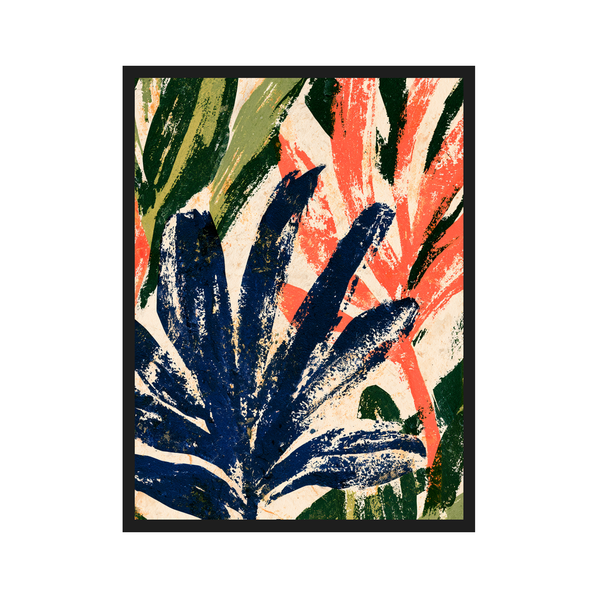 Organic Cut-Outs II art print in a black frame