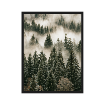 Nordic Forest II art print in a black frame