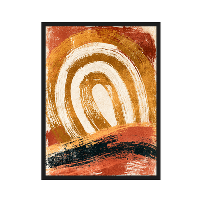 Golden Arches II art print in a black frame