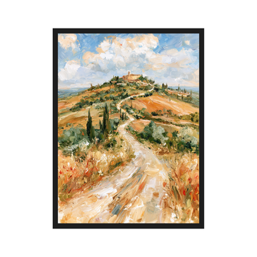Tuscan Cypress II art print in a black frame – plakat na ścianę