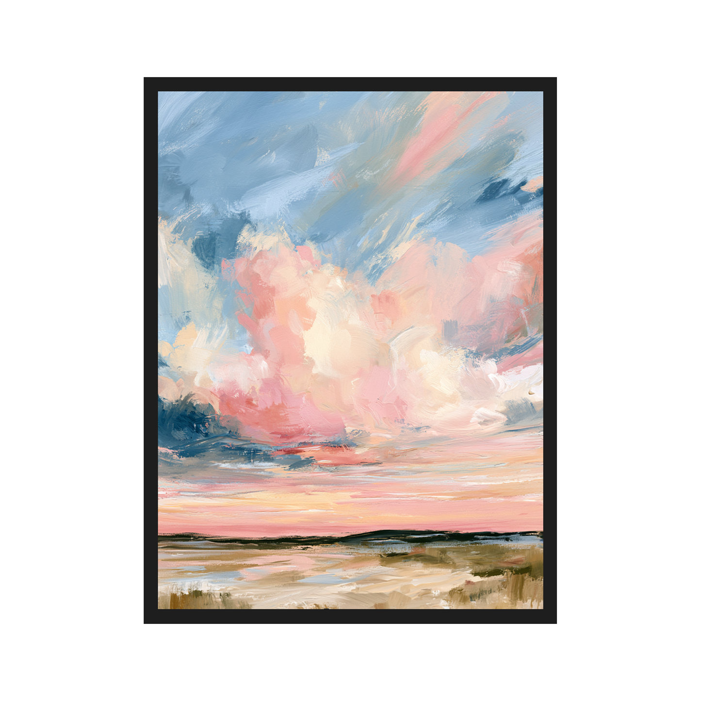 Powder Clouds II art print in a black frame – plakat na ścianę