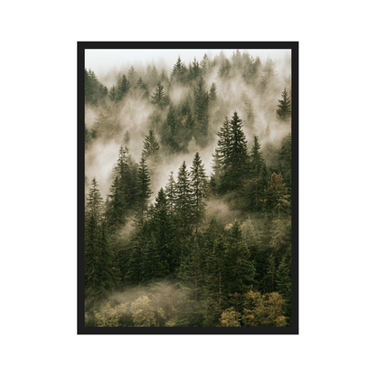 Nordic Forest III art print in a black frame