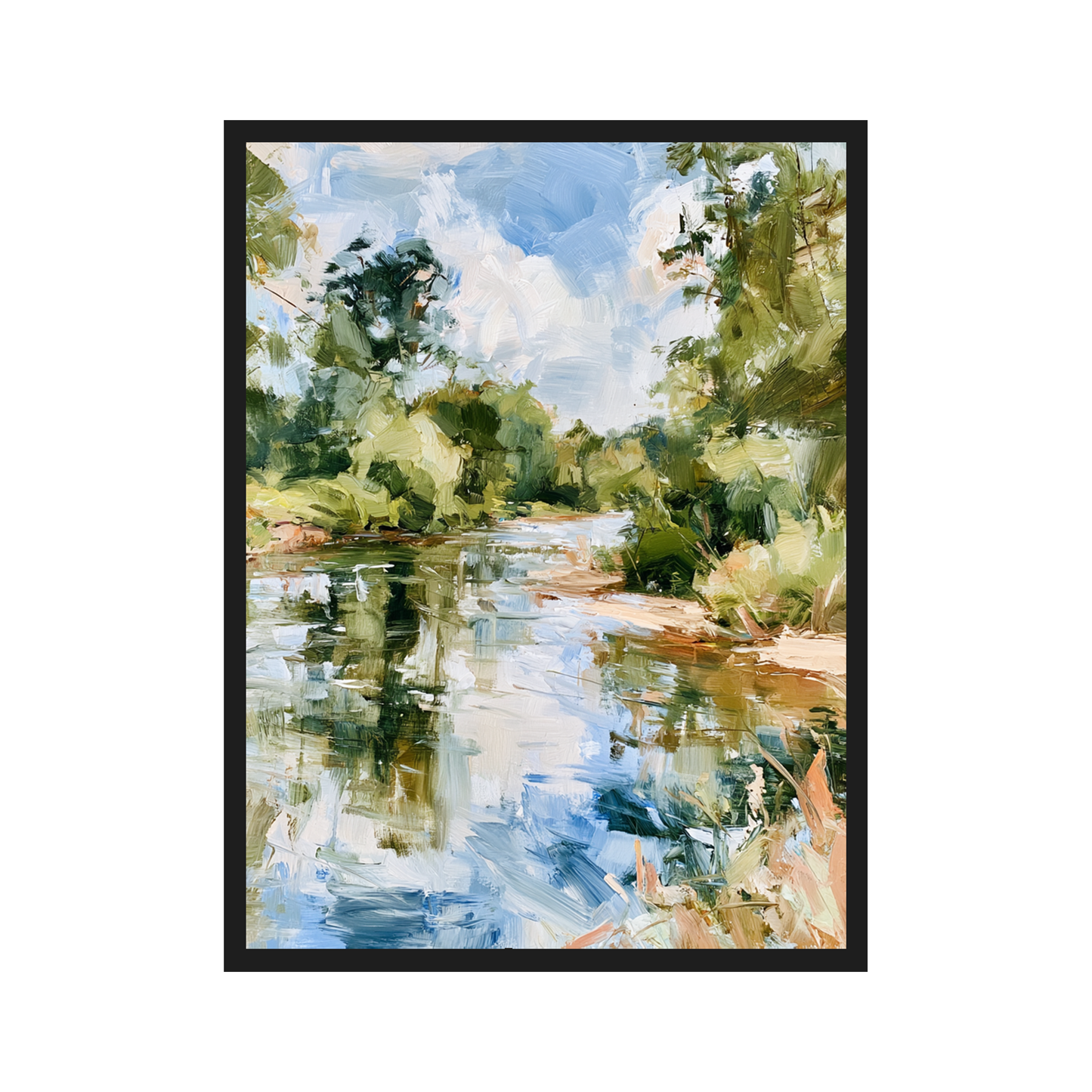 Mountain Stream III art print in a black frame – plakat na ścianę