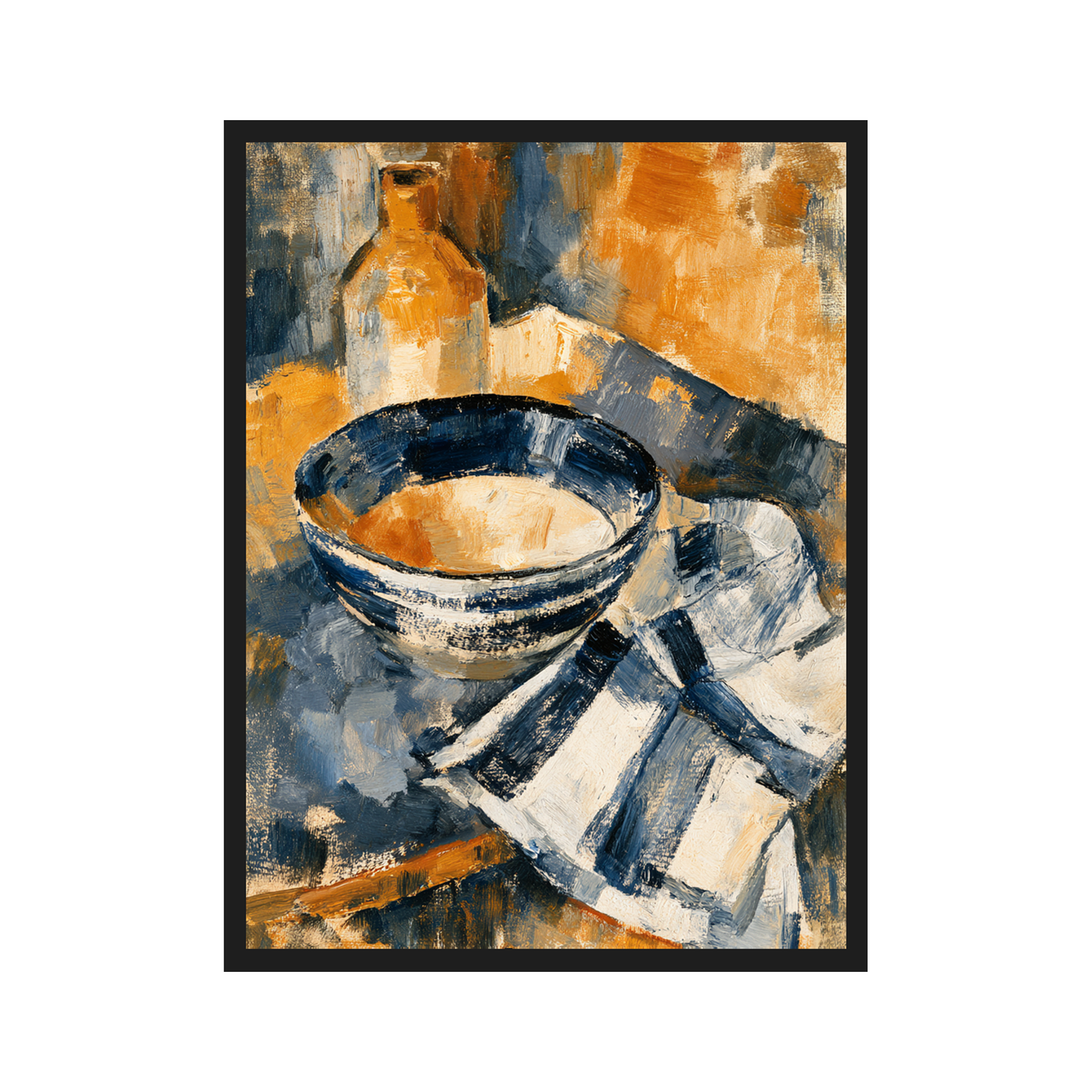 Cubist Still Life III art print in a black frame – plakat na ścianę