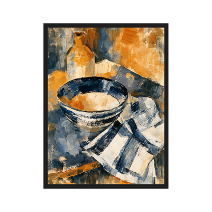 Cubist Still Life III art print in a black frame
