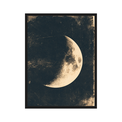 Moon Phases III art print in a black frame
