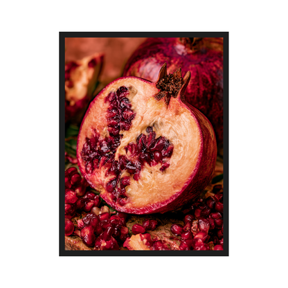 Figs and Pomegranates III art print in a black frame