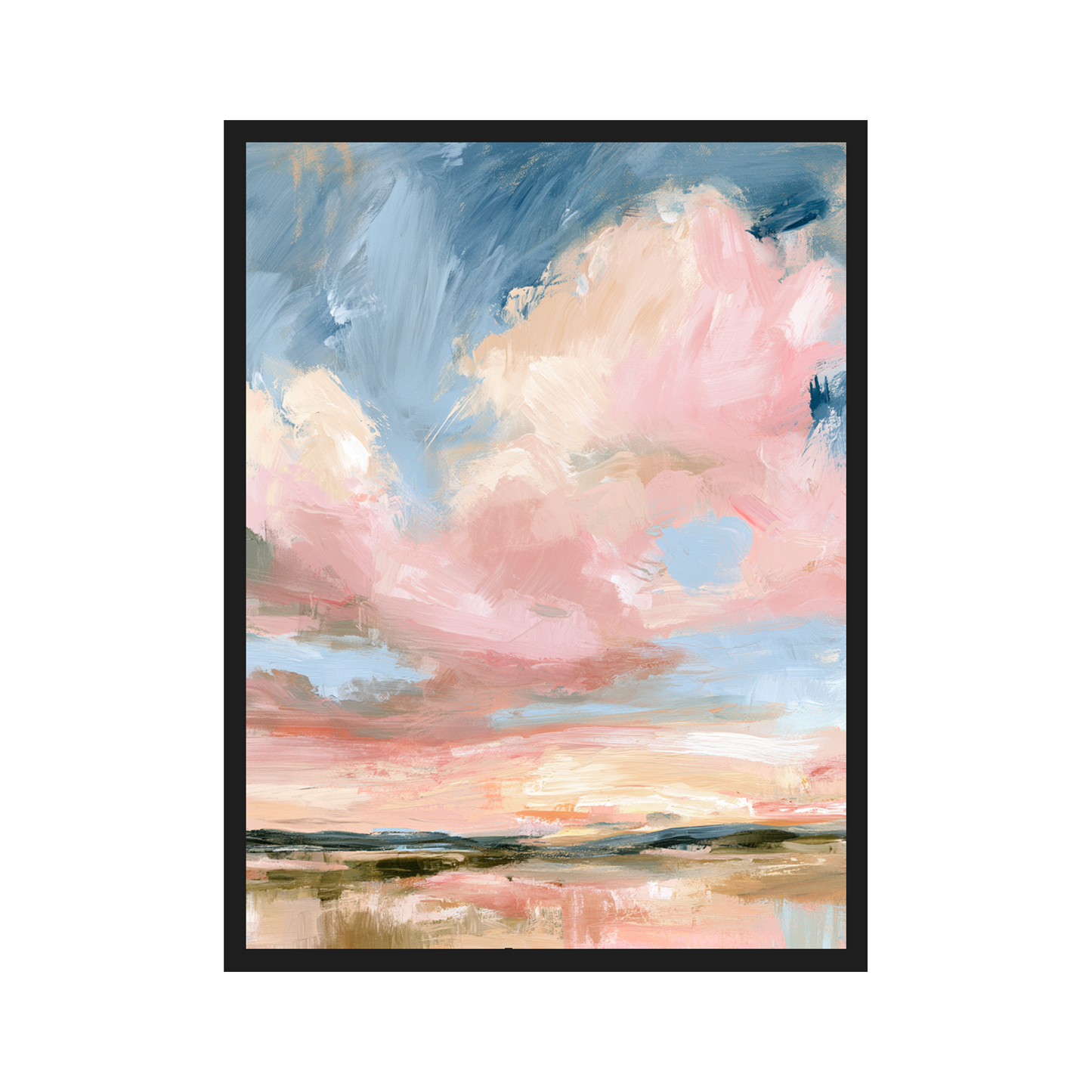 Powder Clouds III art print in a black frame – plakat na ścianę