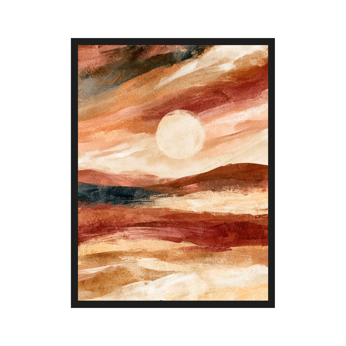 Desert Hills III art print in a black frame – plakat na ścianę