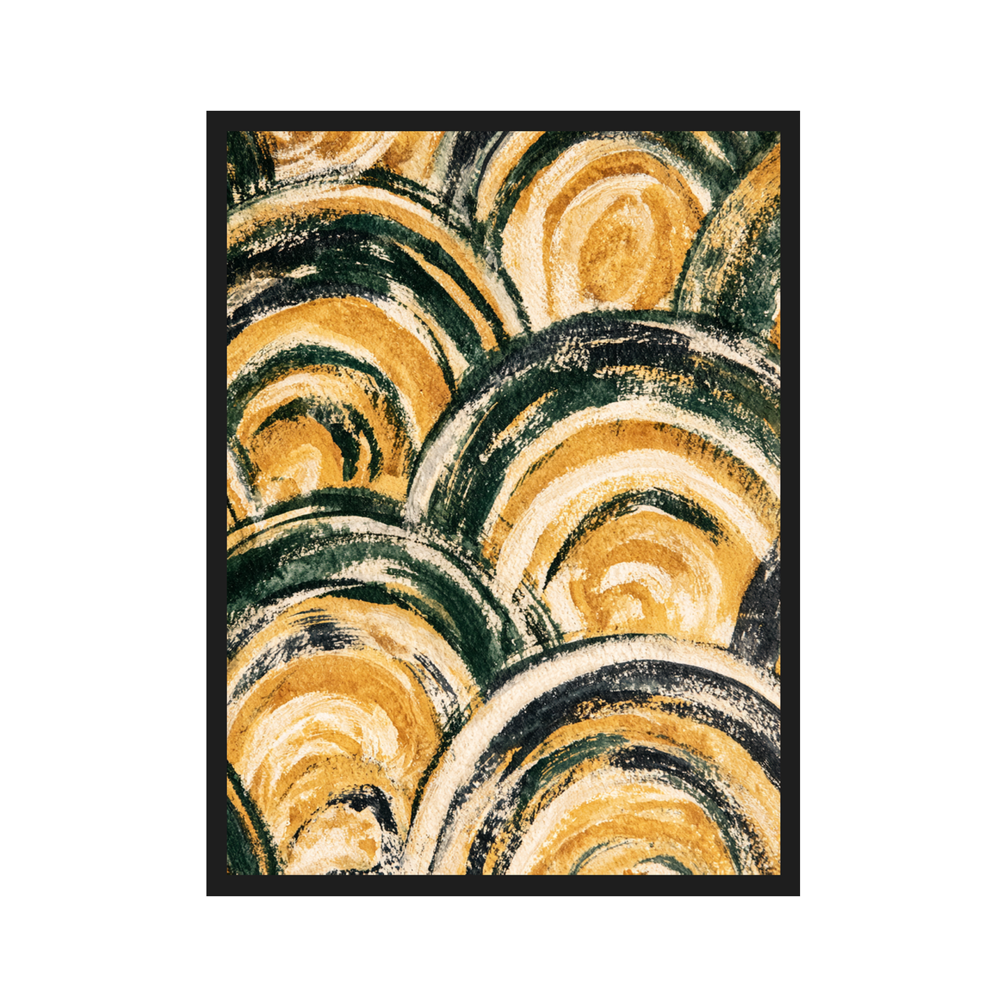 Art Deco Waves III art print in a black frame – plakat na ścianę