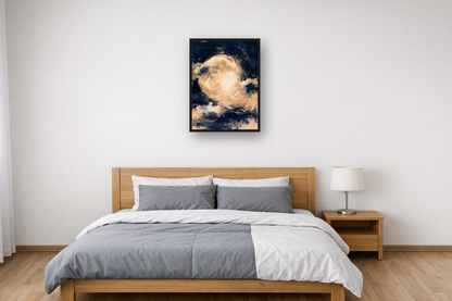 Night Sky III framed poster in a bedroom