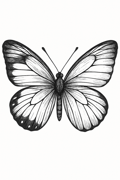 Skomplikowana Ilustracja Motyla - CasaNookDecor