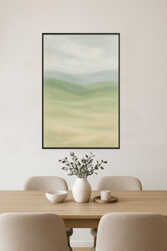 Spokojna Abstrakcyjna Sztuka Krajobrazu - CasaNookDecor