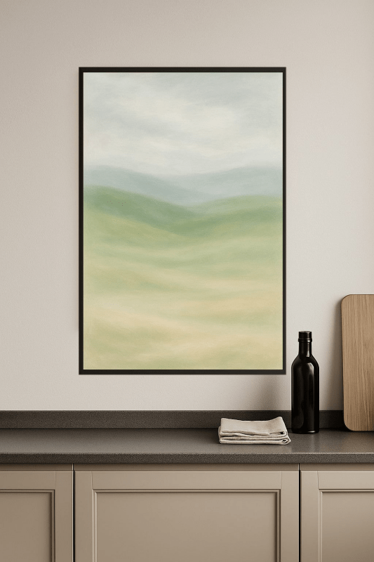 Spokojna Abstrakcyjna Sztuka Krajobrazu - CasaNookDecor