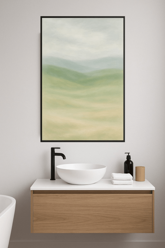 Spokojna Abstrakcyjna Sztuka Krajobrazu - CasaNookDecor