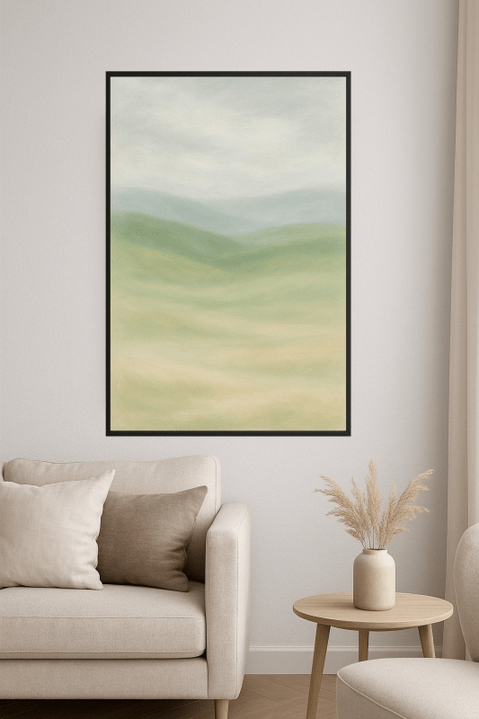 Spokojna Abstrakcyjna Sztuka Krajobrazu - CasaNookDecor