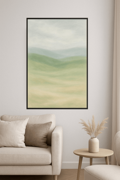 Spokojna Abstrakcyjna Sztuka Krajobrazu - CasaNookDecor