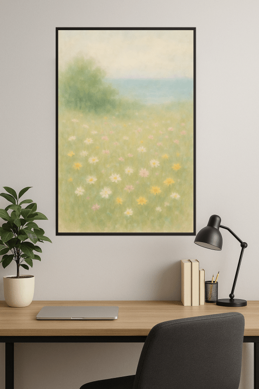Spokojny Krajobraz Sztuki Dzikich Kwiatów - CasaNookDecor