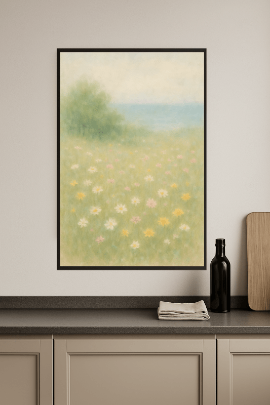Spokojny Krajobraz Sztuki Dzikich Kwiatów - CasaNookDecor