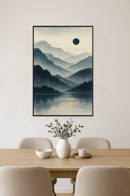 Spokojny Mglisty Krajobraz Sztuki - CasaNookDecor