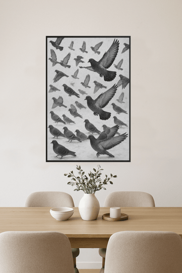 Stado Gołębi W Locie - CasaNookDecor