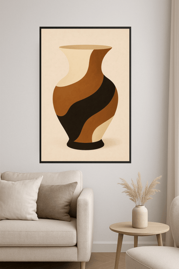 Stylizowana Abstrakcyjna Sztuka Wazonu - CasaNookDecor