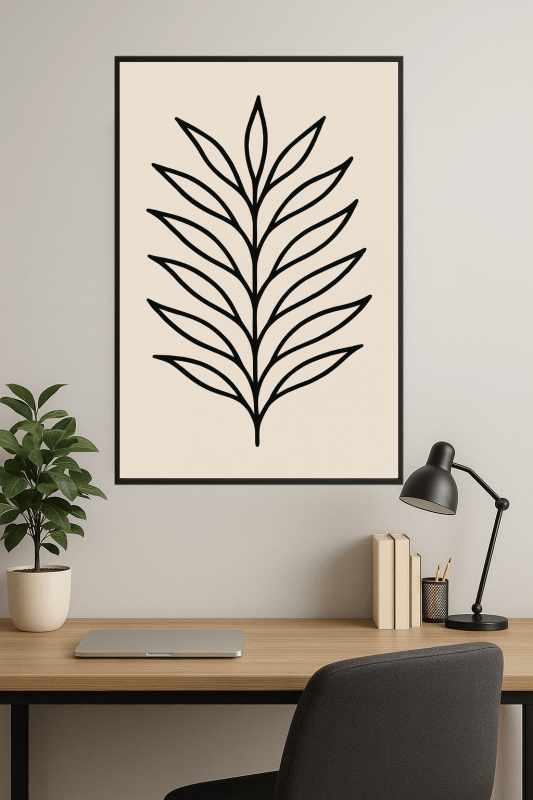 Stylizowana Ilustracja Rośliny - CasaNookDecor