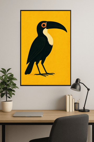 Stylizowana ilustracja tukana - CasaNookDecor