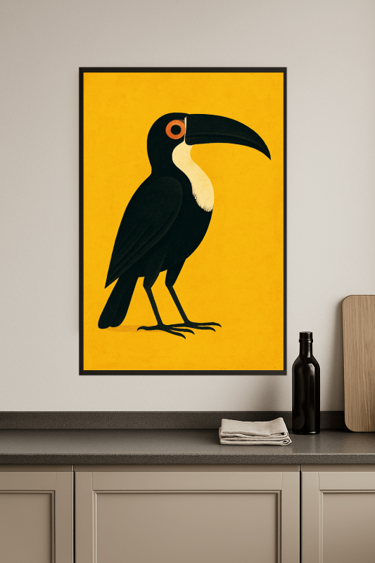 Stylizowana ilustracja tukana - CasaNookDecor