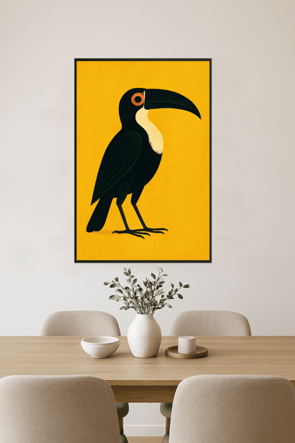 Stylizowana ilustracja tukana - CasaNookDecor