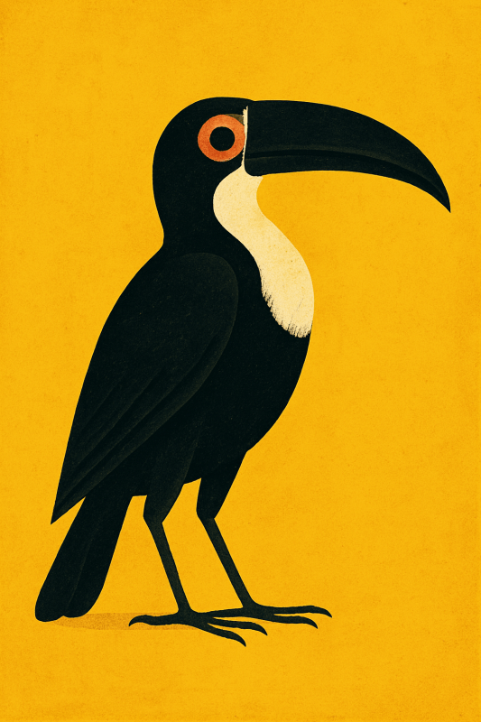 Stylizowana ilustracja tukana - CasaNookDecor