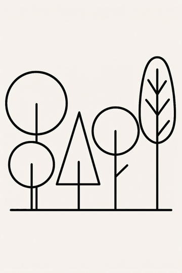 Stylizowana Sztuka Linii Drzew - CasaNookDecor