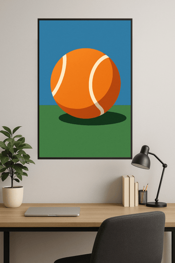 Stylizowana Sztuka Piłki Tenisowej - CasaNookDecor