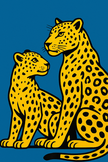 Stylizowana Sztuka Żółtych Lampartów - CasaNookDecor
