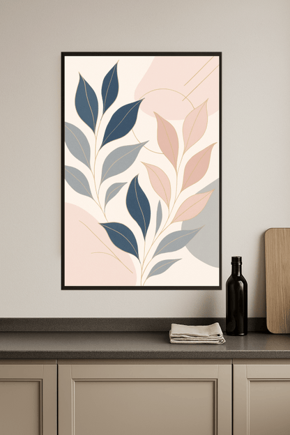 Stylizowany Druk Sztuki Liściowej - CasaNookDecor