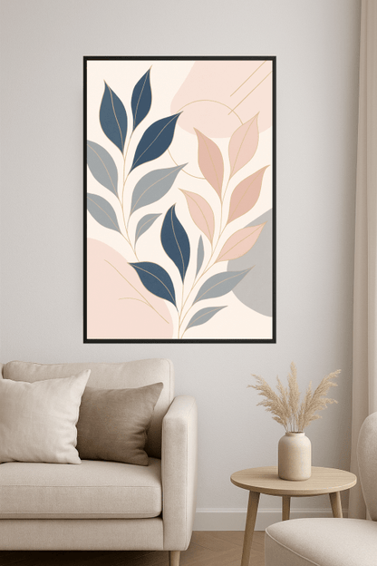 Stylizowany Druk Sztuki Liściowej - CasaNookDecor