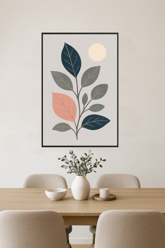 Stylizowany Druk Sztuki Roślinnej - CasaNookDecor