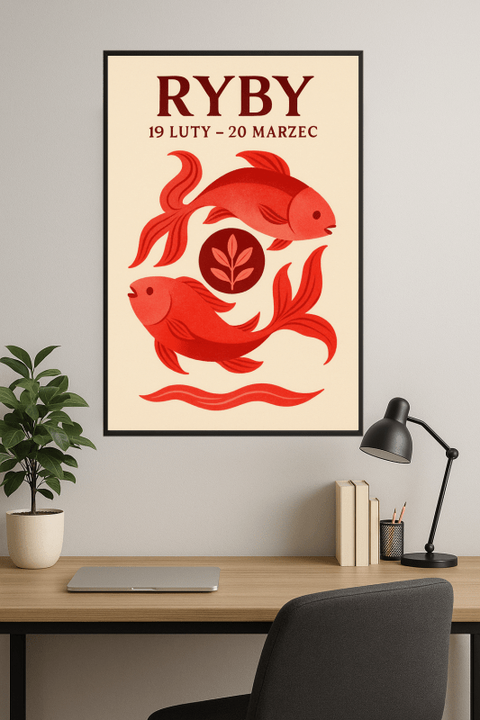 Stylizowany Druk Sztuki Rybnej - CasaNookDecor